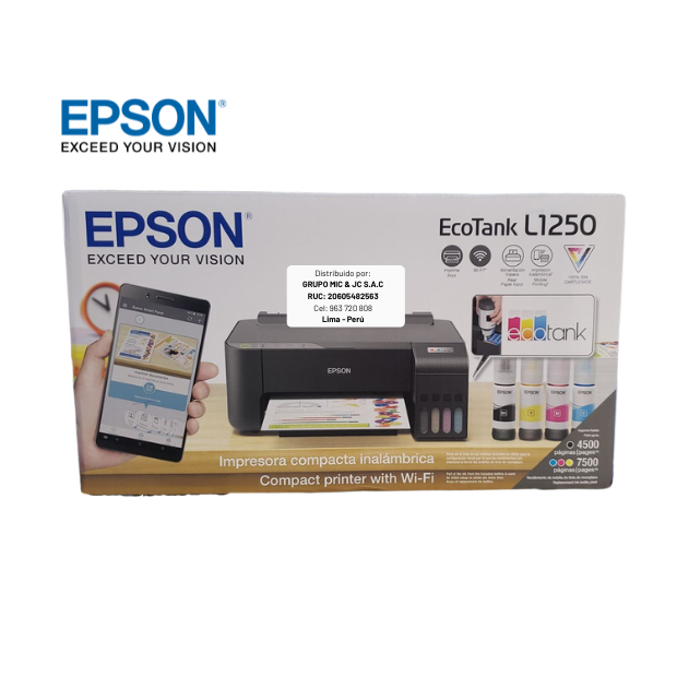 IMPRESORA EPSON ECOTANK L1250 WIFI 220VA