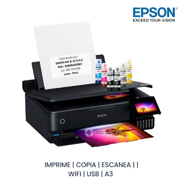 IMPRESORA MULTIFUNCIONAL FOTOGRÁFICA ESPON ECOTANK L8180 A3