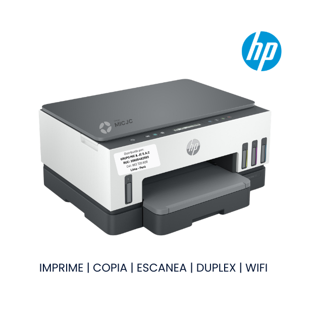 IMPRESORA MULTIFUNCIONAL HP SMART TANK 720 WIFI DUPLEX