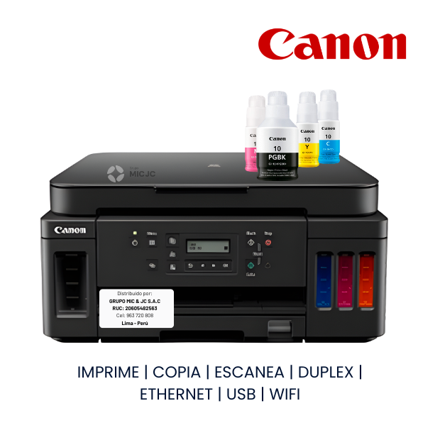 IMPRESORA CANON MULTIFUNCIONAL PIXMA G6010 USB/WIFI/ETH