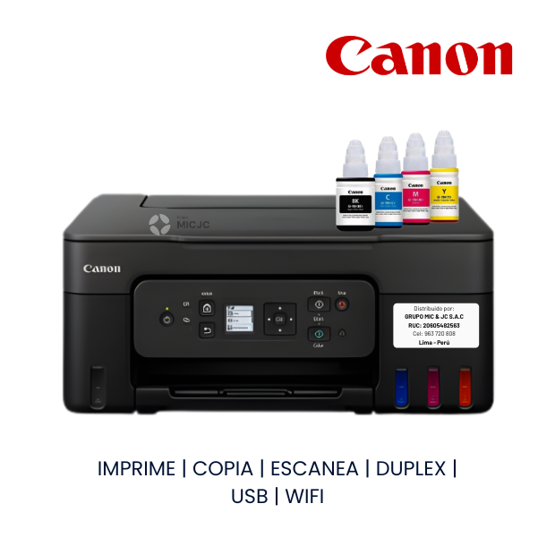 IMPRESORA CANON MULTIFUNCIONAL PIXMA G3180 DUPLEX