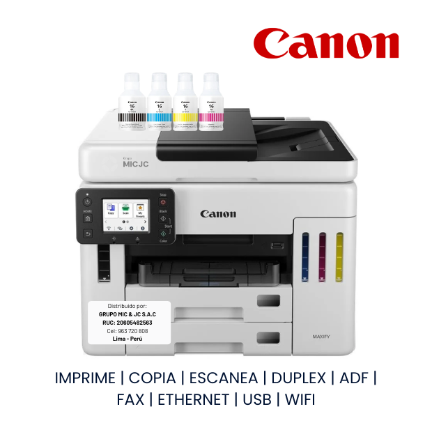 IMPRESORA CANON MULTIFUNCIONAL MAXIFY GX7110 WIFI