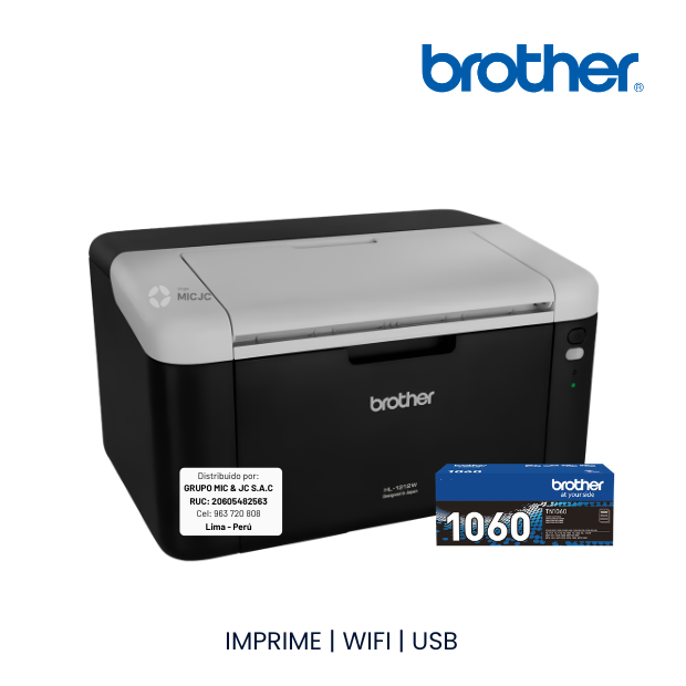 IMPRESORA BROTHER MONOCROMÁTICA LASER HL-1212W