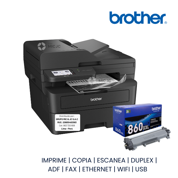 IMPRESORA BROTHER MONOCROMÁTICA LASER MFC-L2880DW
