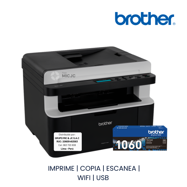 IMPRESORA BROTHER MONOCROMÁTICA LASER DCP-1617NW