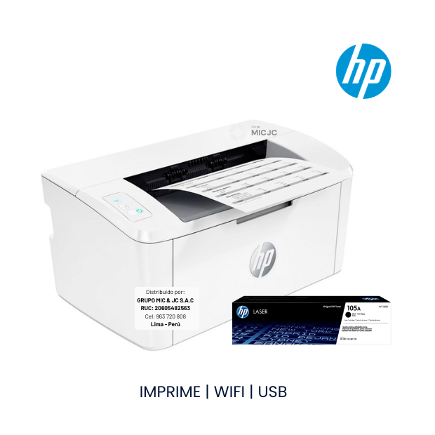 IMPRESORA MONOCROMÁTICA LASERJET  HP M111W B/N